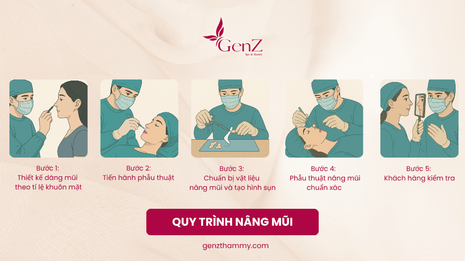 Quy Trình Nâng Mũi Thông Thường - GenZ thẩm mỹ